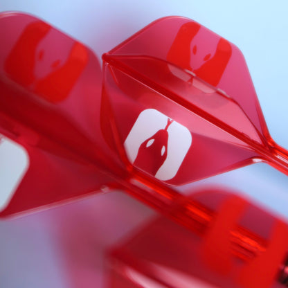 Nathan Aspinall inspired red K Flex integrated dart flight and shaft combo with snake design