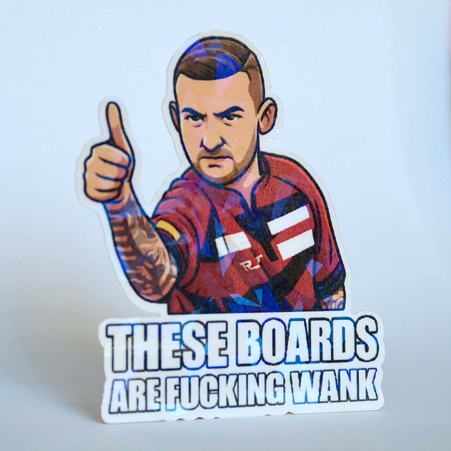 "THESE BOARDS ARE F*ING W*NK" HOLOGRAPHIC STICKER